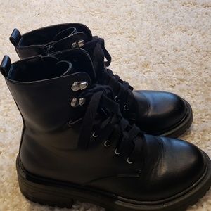 Madden Girl Black Combat Boots